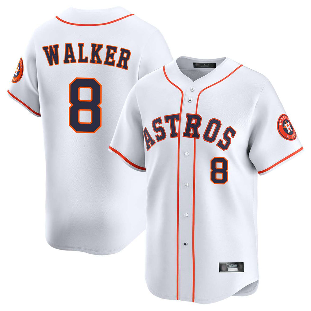 Blackjersey H.Astros #8 Christian Walker Player White Home Limited Stitched Jerseys