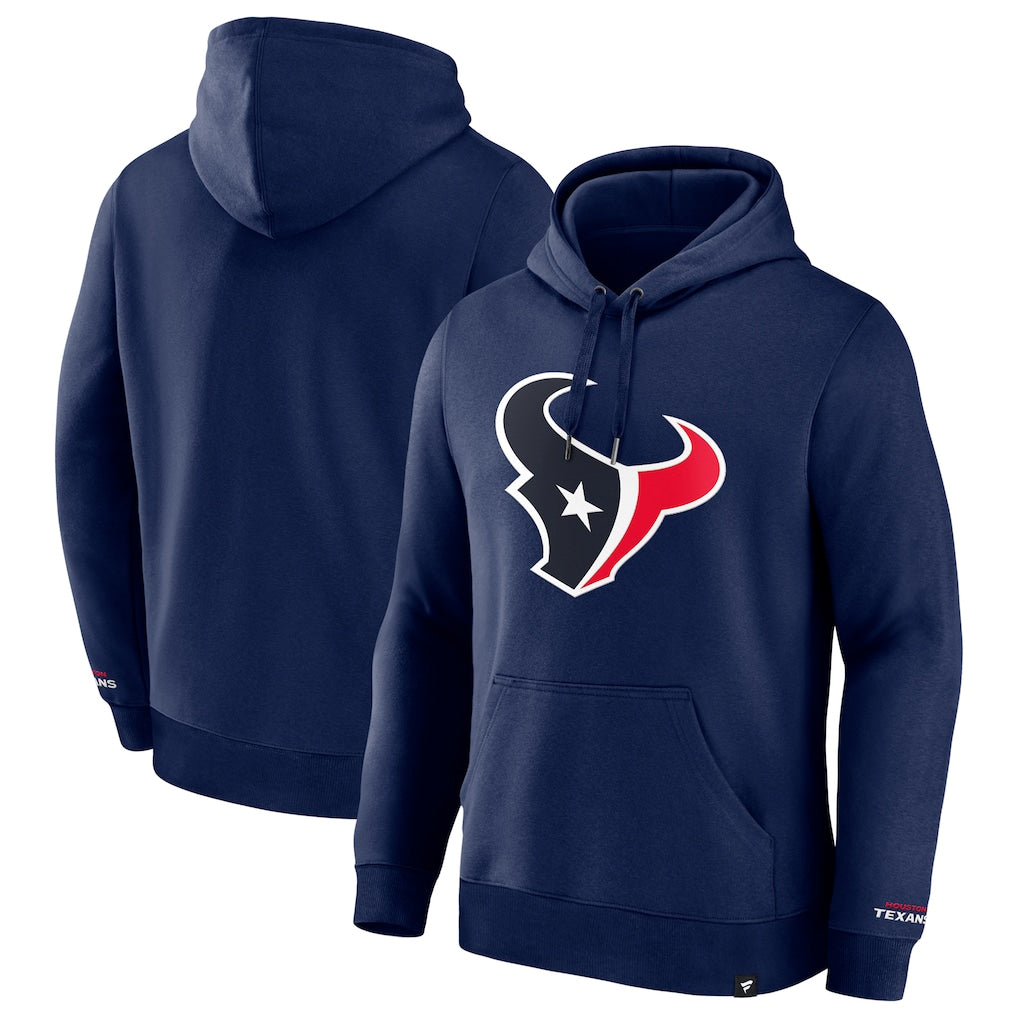 Blackjersey H.Texans Navy Sideline Standard Issue Initial Home Dri-FIT Hoodie Blank Player Stitched Jerseys