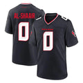 Blackjersey H.Texans #0 Azeez Al-Shaair Player Navy Team Home Game Stitched Jerseys