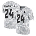 Blackjersey H.Texans #24 Derek Stingley Jr. Player Arctic Camo Salute To Service Limited Game Stitched Jerseys