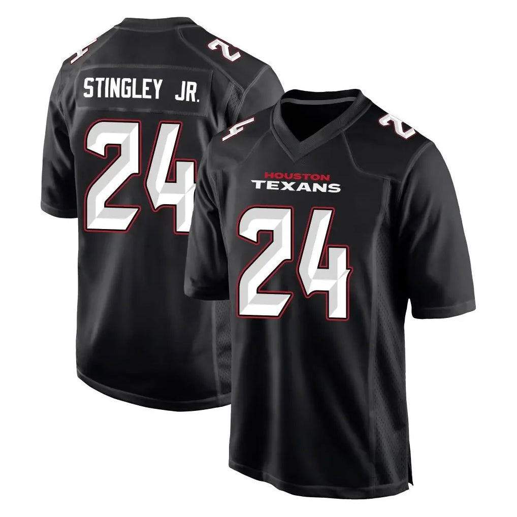 Blackjersey H.Texans #24 Derek Stingley Jr. Player Carbon Black Fashion Home Game Stitched Jerseys