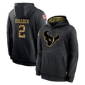 Blackjersey H.Texans #2 Calen Bullock Player Black Salute to Service Hoodies Limited Game Stitched Jerseys