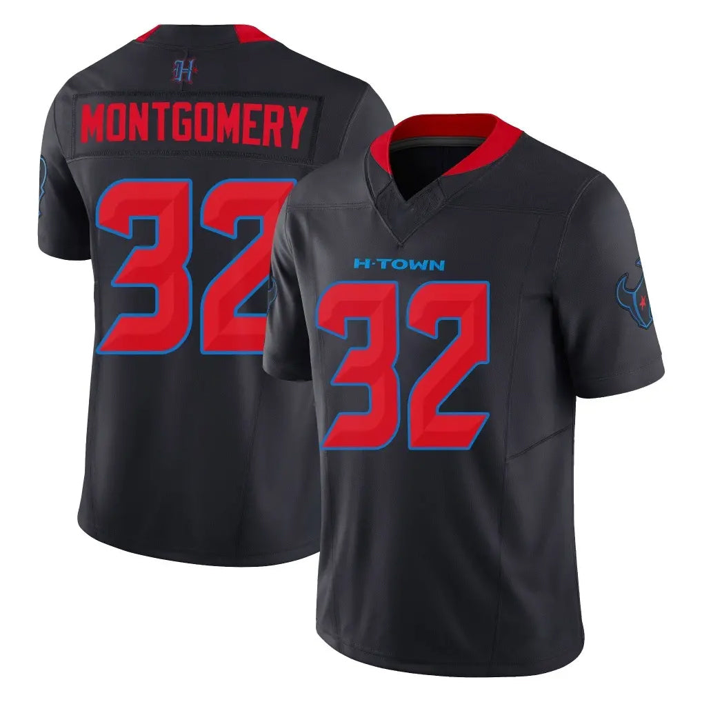 Blackjersey H.Texans #32 David Montgomery Player Navy Limited 2nd Alternate Vapor F.U.S.E. Home Game Stitched Jerseys