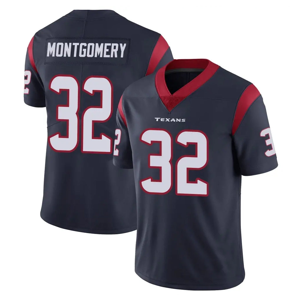 Blackjersey H.Texans #32 David Montgomery Player Navy Limited Vapor Untouchable Home Game Stitched Jerseys