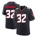 Blackjersey H.Texans #32 David Montgomery Player Navy Team Home Game Stitched Jerseys