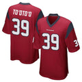Blackjersey H.Texans #39 Henry To'oTo'o Player Red Home Game Stitched Jerseys