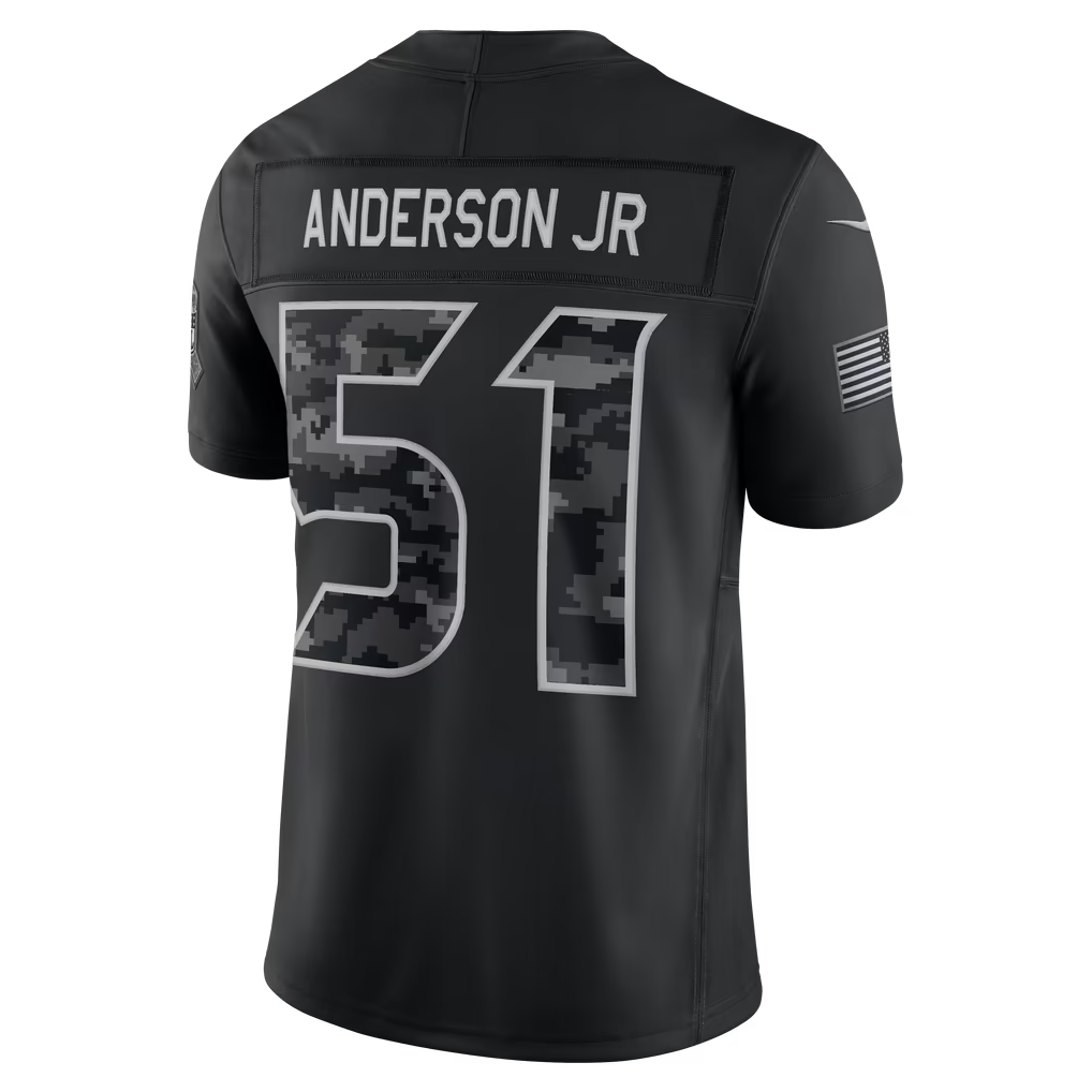 Blackjersey  H.Texans #51 Will Anderson Jr. Black 2026 Salute to Service Stitched Limited Jersey