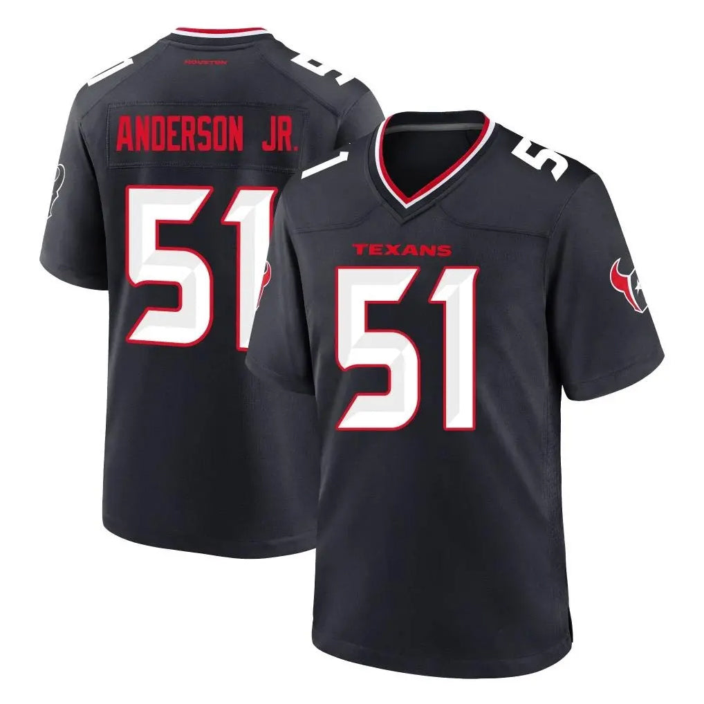 Blackjersey H.Texans #51 Will Anderson Jr. Player Navy Team Home Game Stitched Jerseys