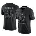 Blackjersey H.Texans #55 Danielle Hunter Player Black Reflective Limited Game Stitched Jerseys