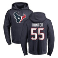 Blackjersey H.Texans #55 Danielle Hunter Player Navy Pro Line Pullover Hoodie Limited Game Stitched Jerseys