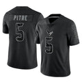 Blackjersey H.Texans #5 Jalen Pitre Player Black Reflective Limited Game Stitched Jerseys