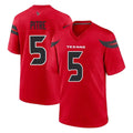 Blackjersey H.Texans #5 Jalen Pitre Player Red Alternate Home Game Stitched Jerseys