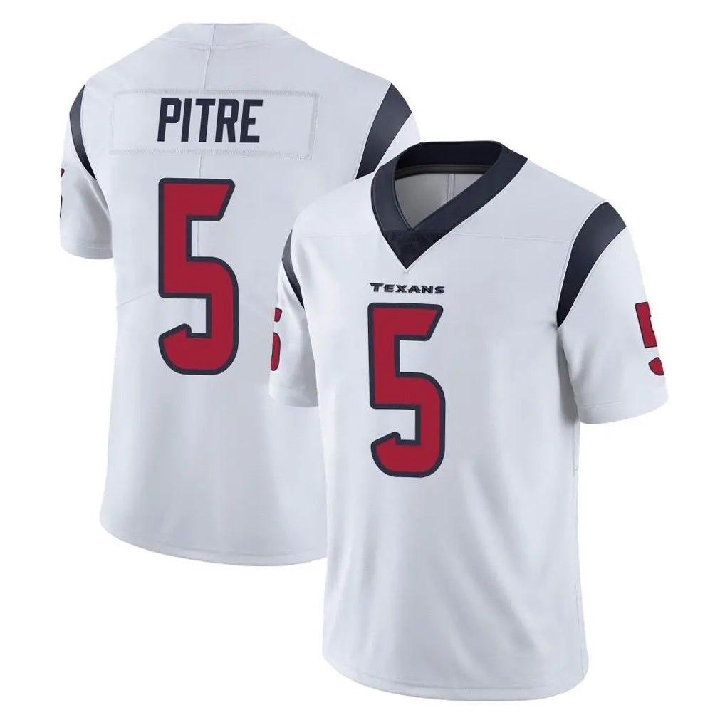 Blackjersey H.Texans #5 Jalen Pitre Player White Limited Vapor Untouchable Home Game Stitched Jerseys