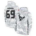 Blackjersey H.Texans #69 Ed Ingram Player Arctic Camo Salute to Service Hoodies Limited Game Stitched Jerseys