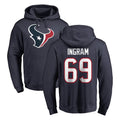 Blackjersey H.Texans #69 Ed Ingram Player Navy Pro Line Pullover Hoodie Limited Game Stitched Jerseys