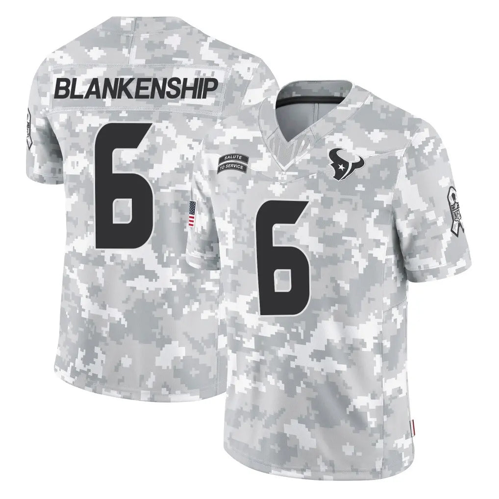 Blackjersey H.Texans #6 Reed Blankenship Player Arctic Camo Salute To Service Limited Game Stitched Jerseys