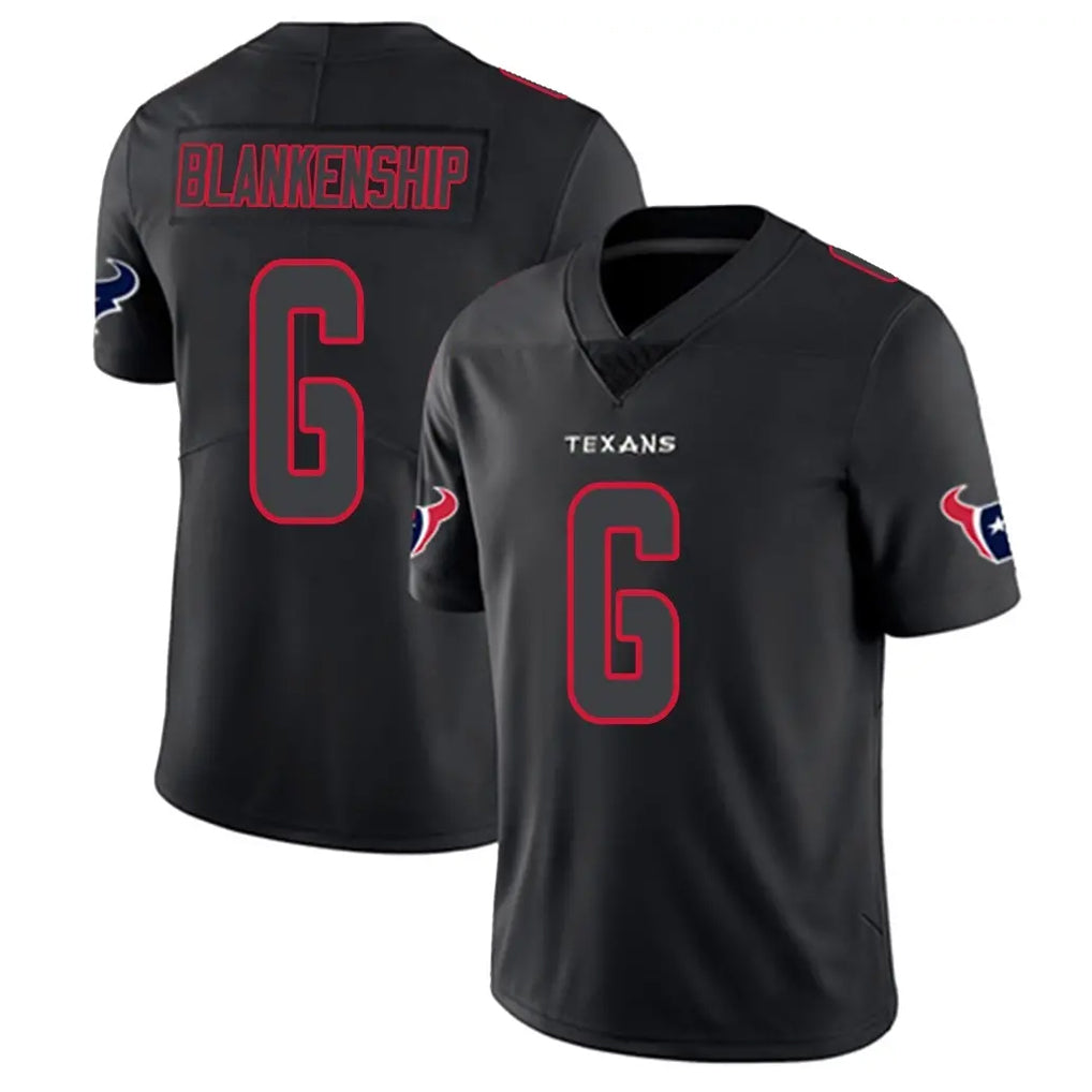 Blackjersey H.Texans #6 Reed Blankenship Player Black Impact Limited Game Stitched Jerseys