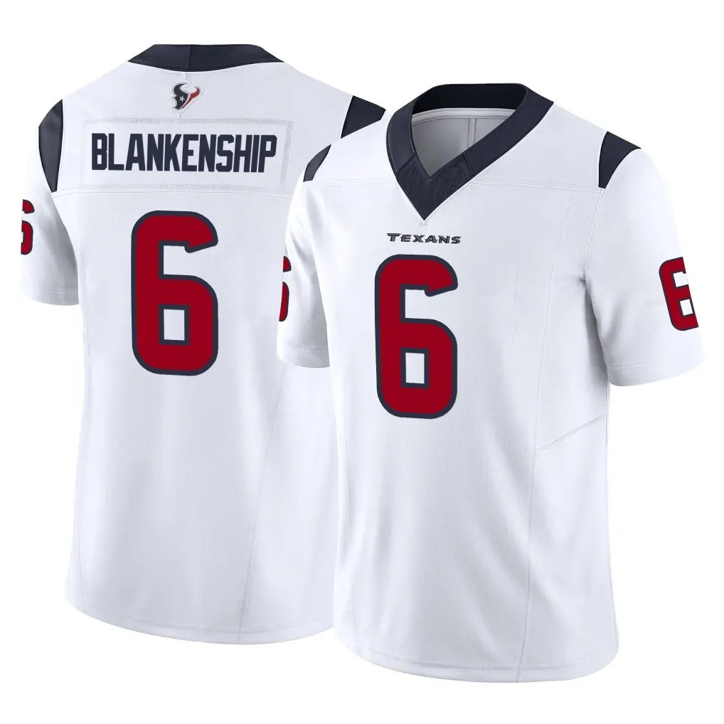 Blackjersey H.Texans #6 Reed Blankenship Player White Limited Vapor F.U.S.E. Home Game Stitched Jerseys