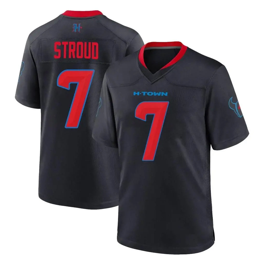 Blackjersey H.Texans #7 CJ Stroud Player Navy 2nd Alternate Home Game Stitched Jerseys