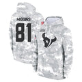 Blackjersey H.Texans #81 Jayden Higgins Player Arctic Camo Salute to Service Hoodies Limited Game Stitched Jerseys