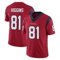 Blackjersey H.Texans #81 Jayden Higgins Player Red Limited Vapor Untouchable Home Game Stitched Jerseys