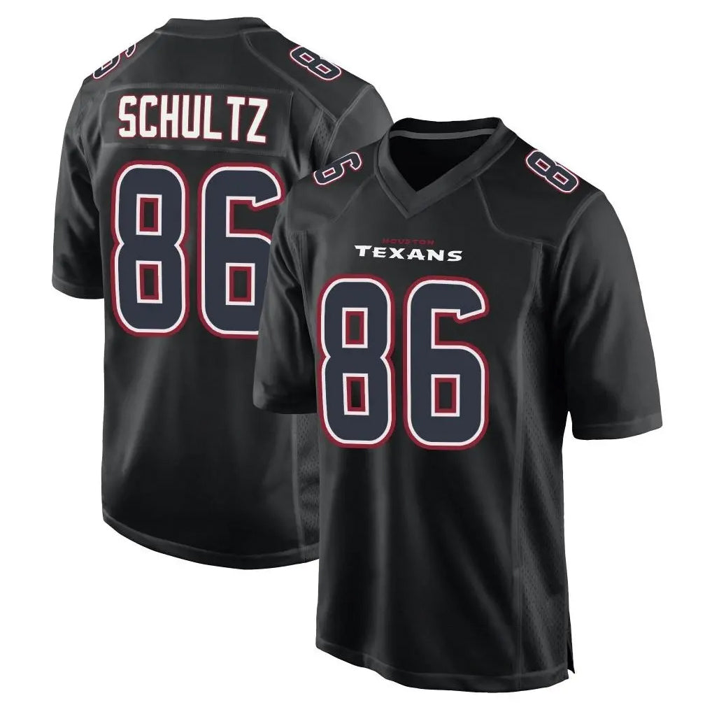 Blackjersey H.Texans #86 Dalton Schultz Player Black Fashion Home Game Stitched Jerseys