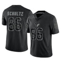 Blackjersey H.Texans #86 Dalton Schultz Player Black Reflective Limited Game Stitched Jerseys