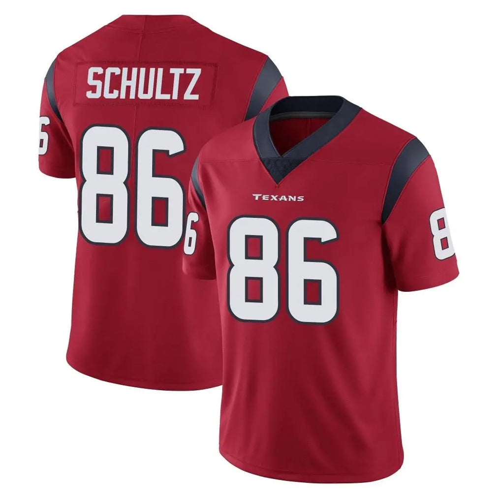 Blackjersey H.Texans #86 Dalton Schultz Player Red Limited Vapor Untouchable Home Game Stitched Jerseys