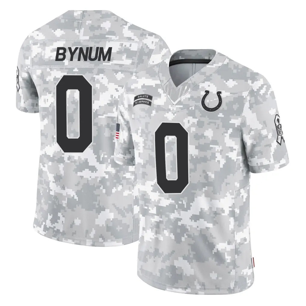Blackjersey IN.Colts #0 Camryn Bynum Player Arctic Camo Salute To Service Limited Game Stitched Jerseys