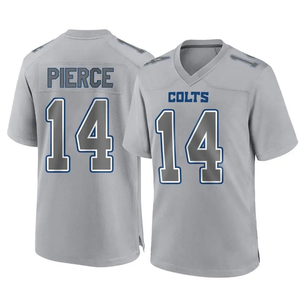 Blackjersey IN.Colts #14 Alec Pierce Player Gray Atmosphere Fashion Home Game Stitched Jerseys