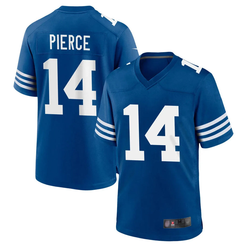 Blackjersey IN.Colts #14 Alec Pierce Player Royal Limited Home Game Stitched Jerseys