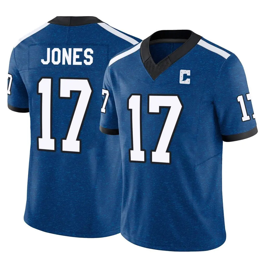 Blackjersey IN.Colts #17 Daniel Jones Player Royal Limited Indiana Nights Alternate Vapor F.U.S.E. Home Game Stitched Jerseys