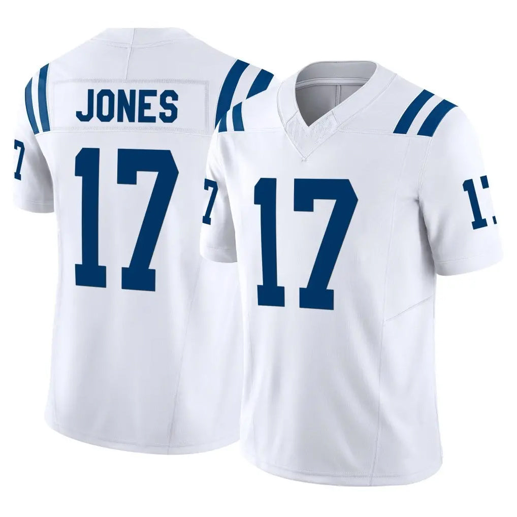 Blackjersey IN.Colts #17 Daniel Jones Player White Limited Vapor F.U.S.E. Home Game Stitched Jerseys