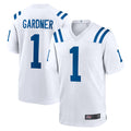Blackjersey IN.Colts #1 Sauce Gardner Player White Home Game Stitched Jerseys