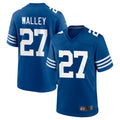 Blackjersey IN.Colts #27 Justin Walley Player Royal Limited Home Game Stitched Jerseys