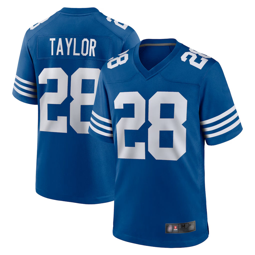 Blackjersey IN.Colts #28 Jonathan Taylor Player Royal Limited Home Game Stitched Jerseys