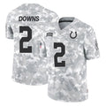 Blackjersey IN.Colts #2 Josh Downs Player Arctic Camo Salute To Service Limited Game Stitched Jerseys