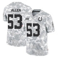 Blackjersey IN.Colts #53 CJ Allen Player Arctic Camo Salute To Service Limited Game Stitched Jerseys