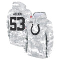 Blackjersey IN.Colts #53 CJ Allen Player Arctic Camo Salute to Service Hoodies Limited Game Stitched Jerseys