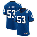 Blackjersey IN.Colts #53 CJ Allen Player Royal Alternate Indiana Nights Home Game Stitched Jerseys