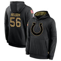 Blackjersey IN.Colts #56 Quenton Nelson Player Black Reflective Limited Game Stitched Jerseys