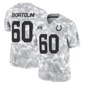 Blackjersey IN.Colts #60 Tanor Bortolini Player Arctic Camo Salute To Service Limited Game Stitched Jerseys