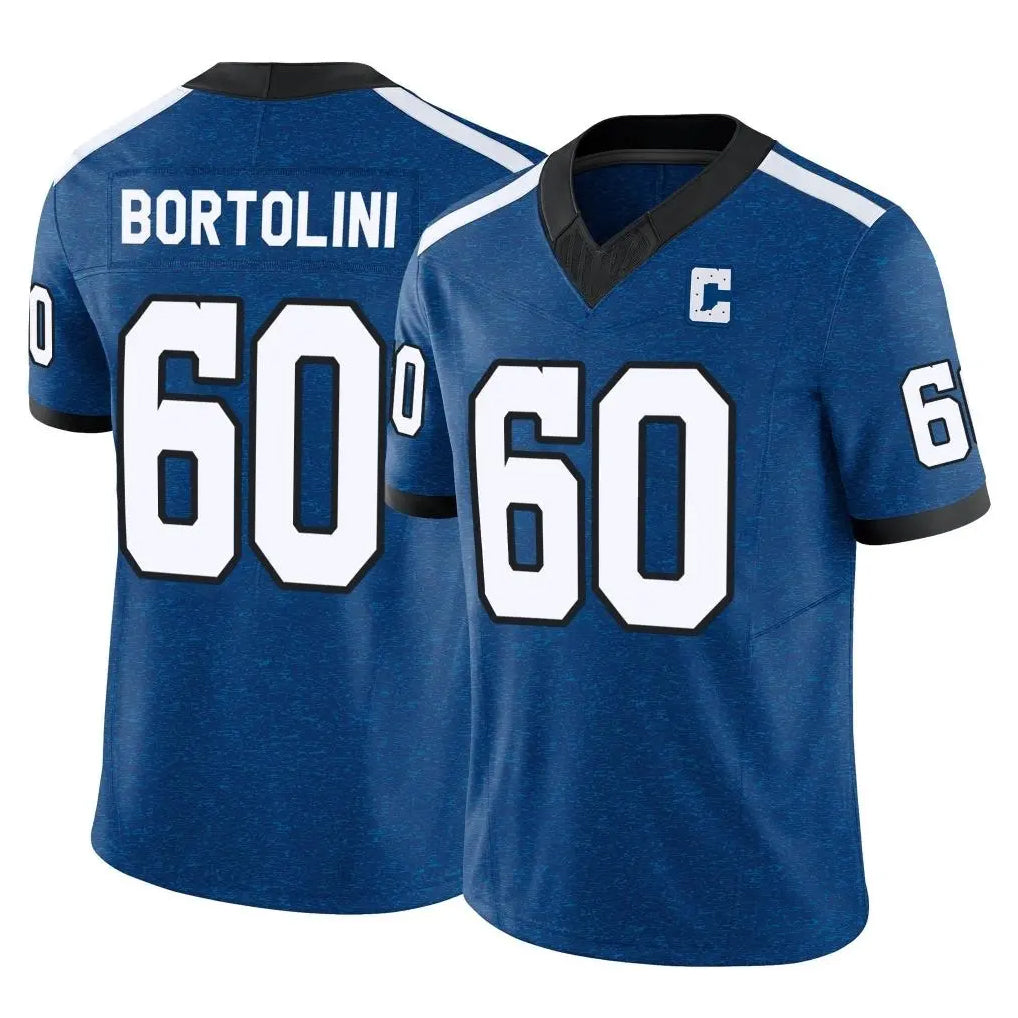 Blackjersey IN.Colts #60 Tanor Bortolini Player Royal Limited Indiana Nights Alternate Vapor F.U.S.E. Home Game Stitched Jerseys