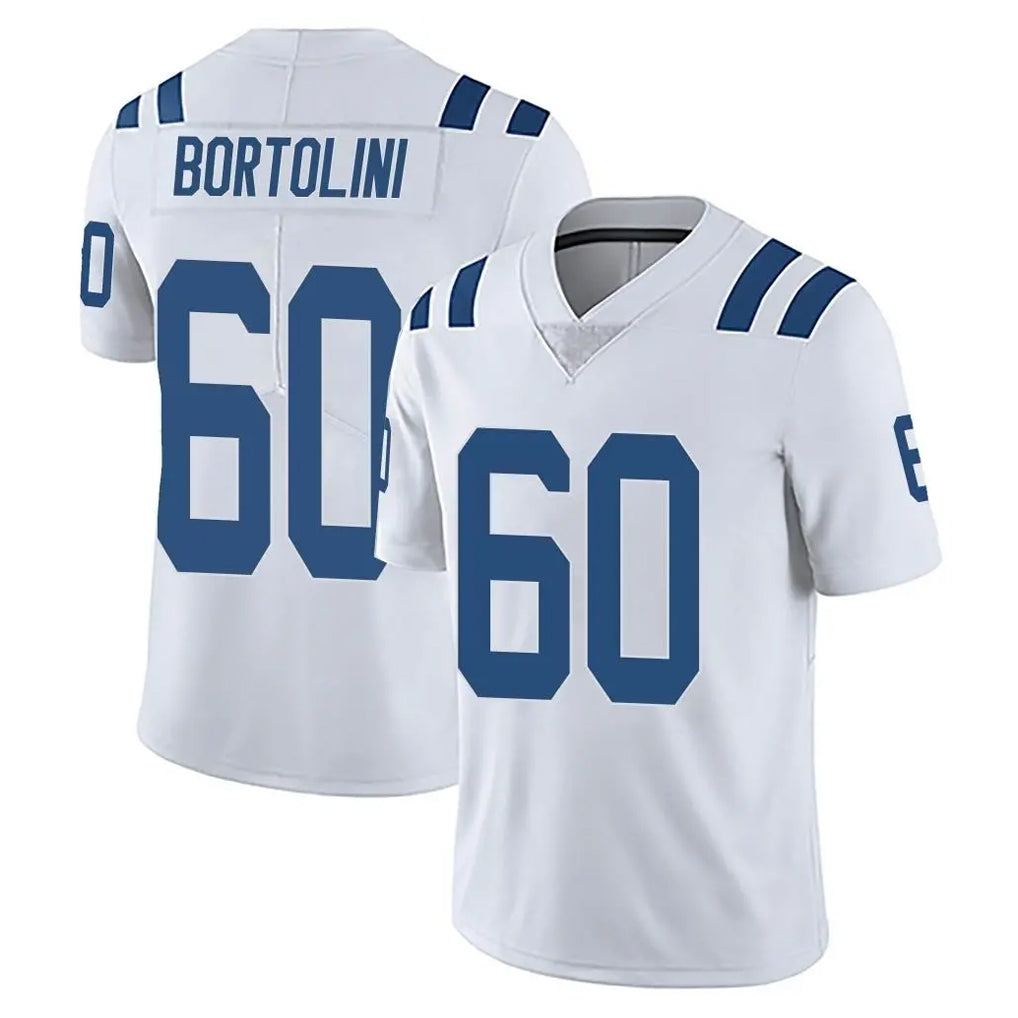 Blackjersey IN.Colts #60 Tanor Bortolini Player White Limited Vapor Untouchable Home Game Stitched Jerseys