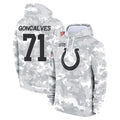 Blackjersey IN.Colts #71 Matt Goncalves Player Arctic Camo Salute to Service Hoodies Limited Game Stitched Jerseys