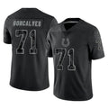 Blackjersey IN.Colts #71 Matt Goncalves Player Black Reflective Limited Game Stitched Jerseys