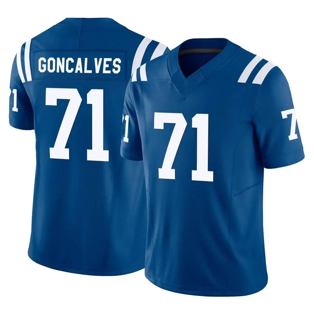 Blackjersey IN.Colts #71 Matt Goncalves Player Royal Limited Vapor F.U.S.E. Home Game Stitched Jerseys