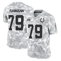 Blackjersey IN.Colts #79 Bernhard Raimann Player Arctic Camo Salute To Service Limited Game Stitched Jerseys