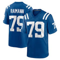 Blackjersey IN.Colts #79 Bernhard Raimann Player Royal Home Game Stitched Jerseys