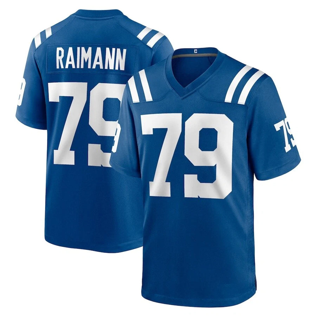 Blackjersey IN.Colts #79 Bernhard Raimann Player Royal Home Game Stitched Jerseys